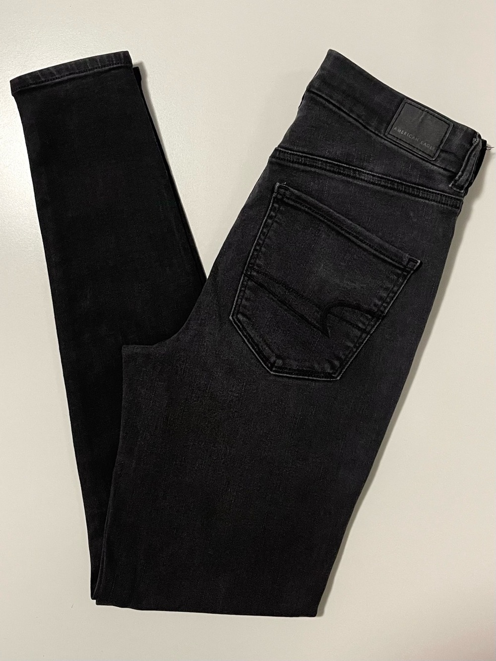 American Eagle Curvy Hi-Rise Jegging - Black Wash & Next Level Stretch - 6 Long